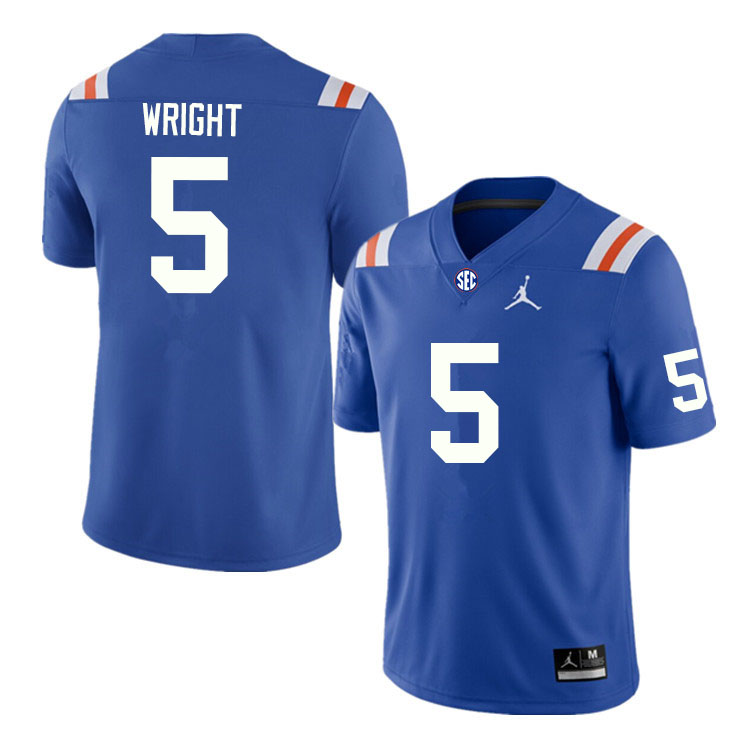Men #5 Nay'Quan Wright Florida Gators College Football Jerseys Sale-Throwback